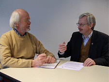 Onno Dannenberg und Edmund Mevissen beim Interview
