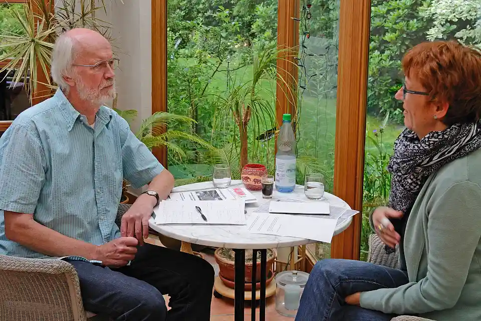 Edmund Mevissen und Doris Hülsmeier im Gespräch