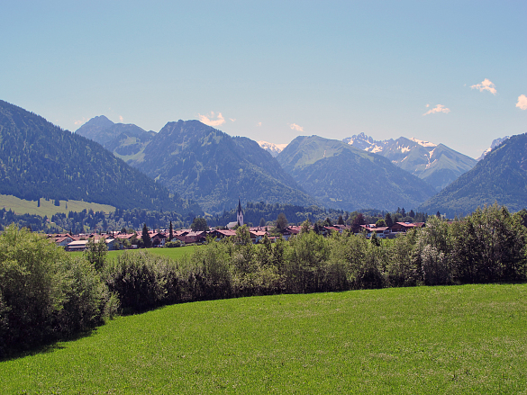Blick auf die Berge im Allgäu