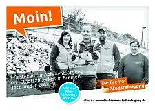 Beschäftigte der Die Bremer Stadtreinigung auf einer Mülldeponie