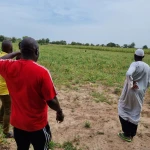 Besichtigung des Grundstückes in Parakou