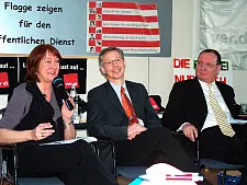 Die drei Fraktionsspitzen der Bremischen Bürgerschaft