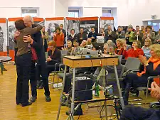 Doris Hülsmeier verabschiedet sich von Edmund Mevissen