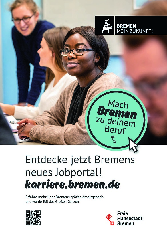 Plakat der Kampagne Entdecke jetzt Bremens neues Jobportal