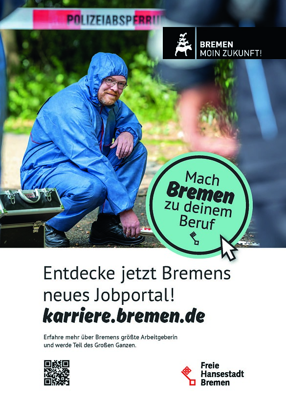 Plakat der Kampagne Entdecke jetzt Bremens neues Jobportal