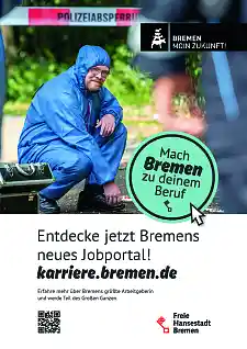 Plakat der Kampagne Entdecke jetzt Bremens neues Jobportal