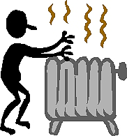Zeichnung Strichmännchen an Heizung