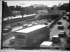 Foto eines Staus in der Tunneldurchfahrt zum Autobahnzubringer Überseestadt