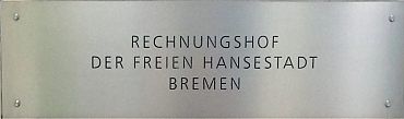 Schild der Dienststelle Rechnungshof