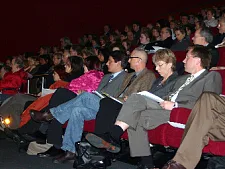 Senatorin Rosenkötter, Staatsrat Dr. Schuster auf einer Personalversammlung