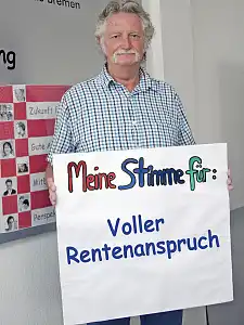 Joël Ramon, Straßenwärter mit Schild: Meine Stimme für ...