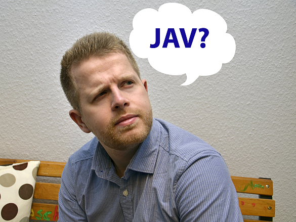 Jemand denkt über die Frage nach JAV?