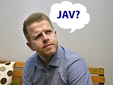 Jemand denkt über die Frage nach JAV?