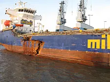 Aufgerissener Schiffsrumpf