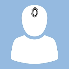 Zeichnung eines Kopfes, in dem eine Null geschrieben steht