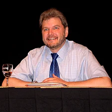 Foto von Winfried Noske auf dem Podium