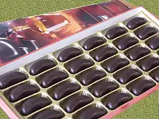 Weinbrandbohnen im Pralinenkasten