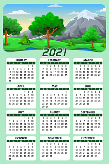 Kalender für 2021