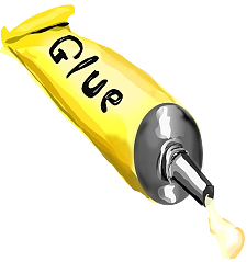 Eine Klebstofftube
