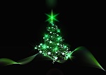 grünleuchtender Weihnachtsbaum (Foto: www.pixabay.com)