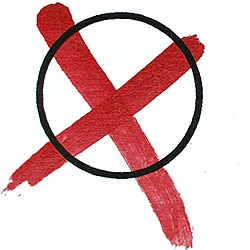 Ein Kreuz wie auf einem Stimmzettel