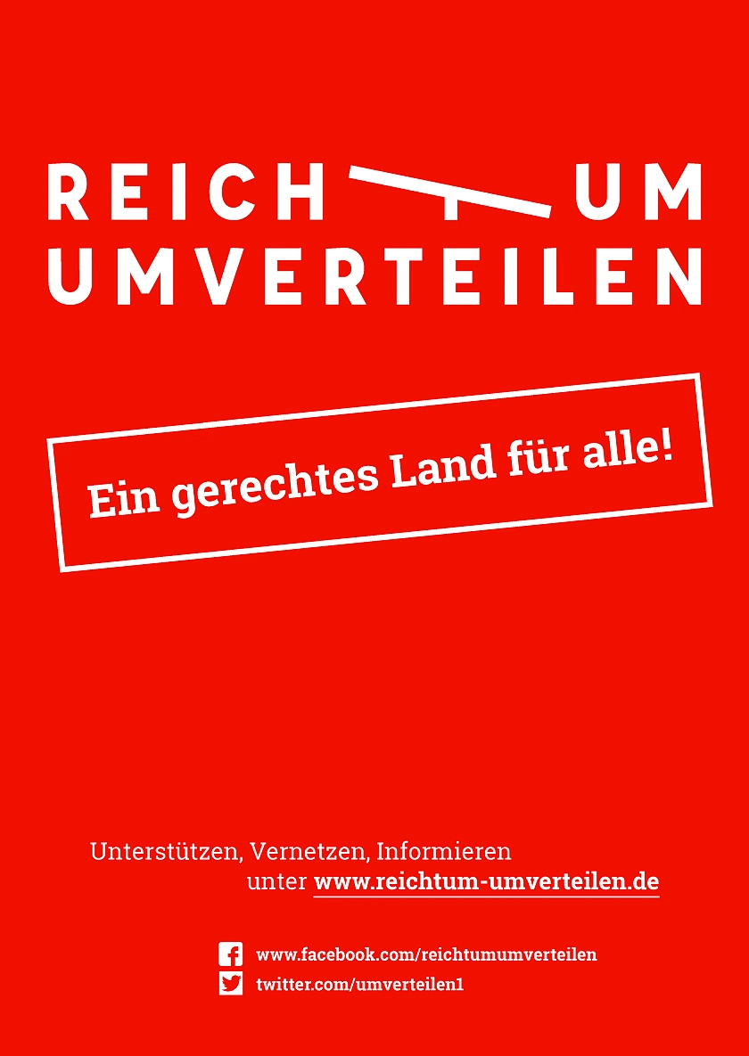 Plakat Reichtum umverteilen