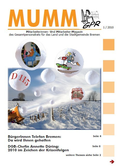 MUMM 1/2010 Titelseite. 2010 im Zeichen der Krisenfolgen