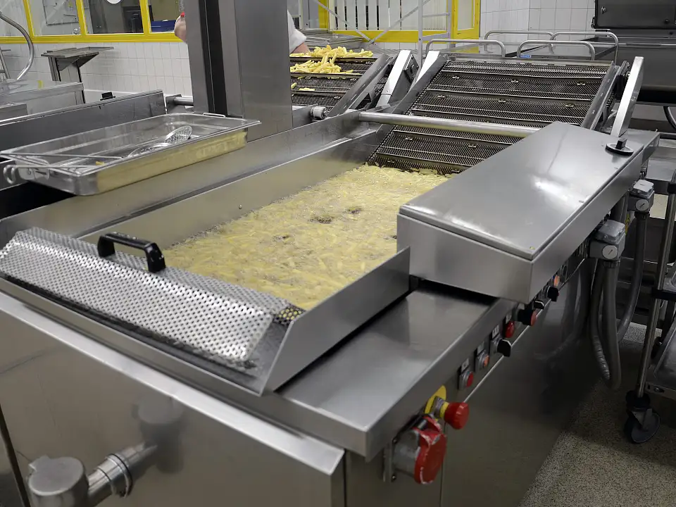 120 Liter Durchlauf-Fritteuse mit 5 kg Pommes frites
