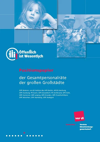 Deckblatt des Positionspapiers